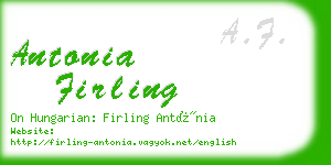 antonia firling business card